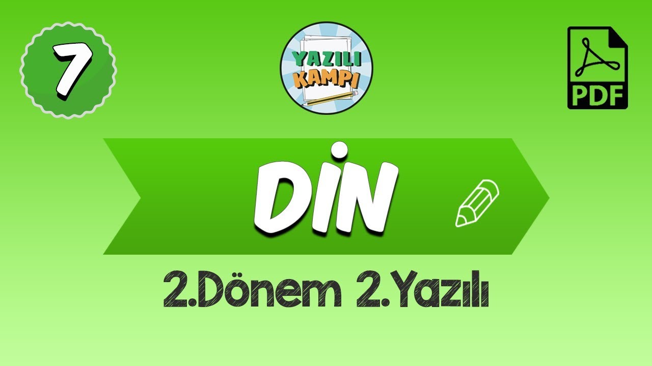 7.Sınıf Din Kültürü | 2.Dönem 2.Yazılı Provası