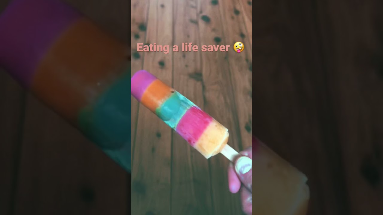 Eating a life saver 🤪🤪
