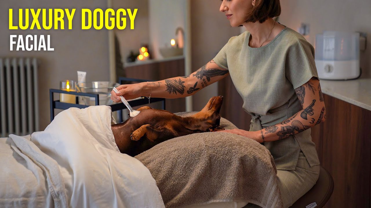 The Most Relaxing Luxury Doggy Facial Treatment Ever