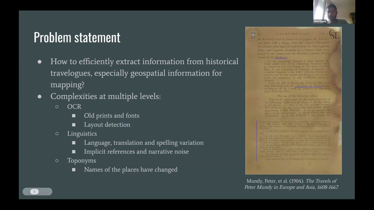 Prince Kumar - LLM-Assisted Geospatial Mapping of 17th-Century European Travel Writings on India