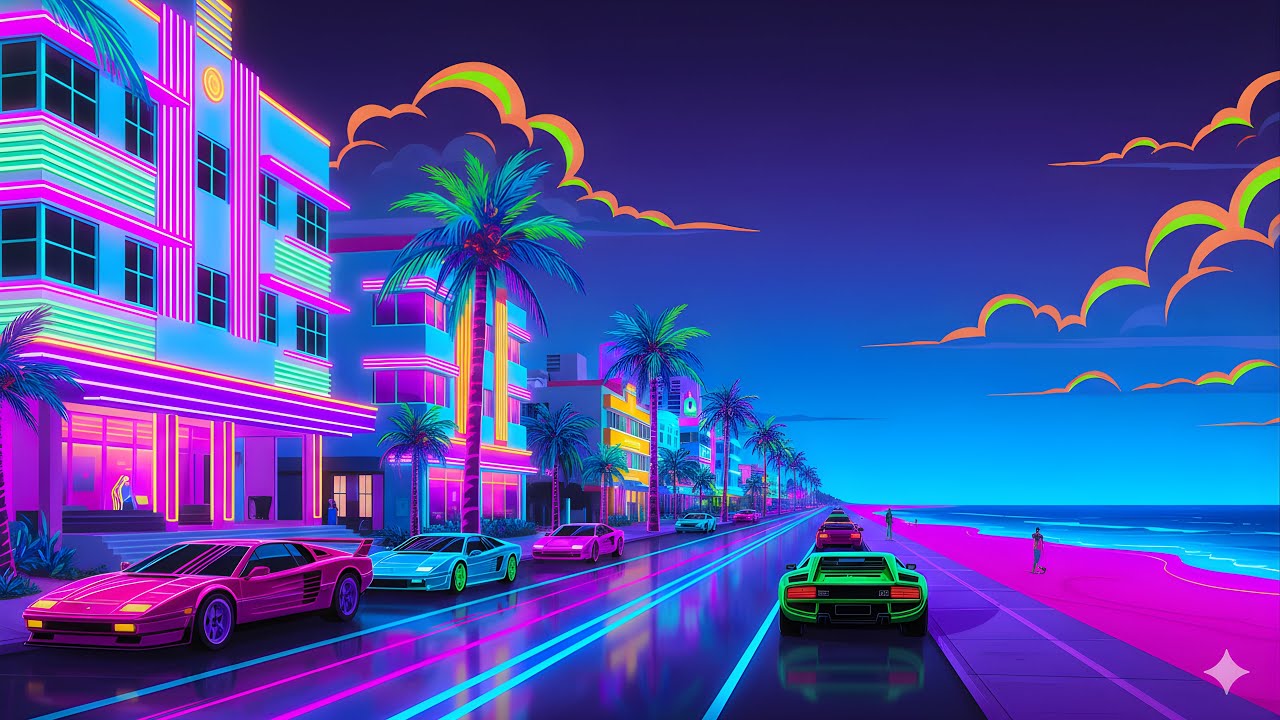 Synthwave Miami 1982 Instrumental &bull; 432 Hz Retro Chillwave &bull; Drive Soundtrack Style