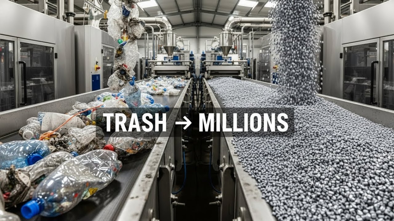 🏆 Inside the Plastic Recycling Factory – Full Process How Million-Dollar Products Are Made