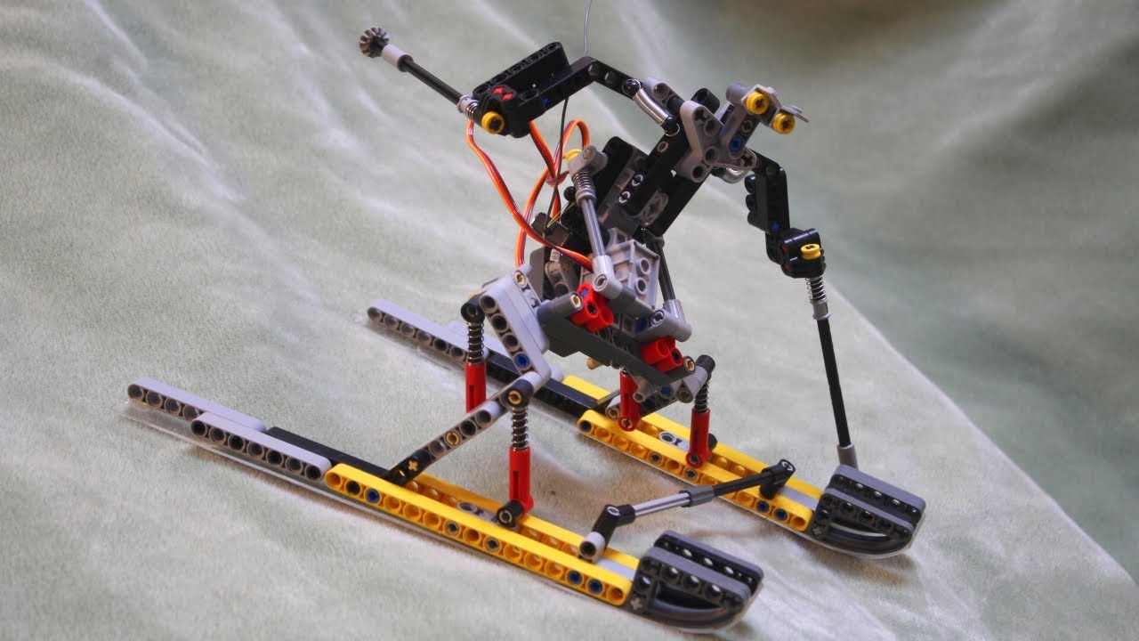 Lego Technic Downhill Skiing Robot Really Skis on Snow (Moc)