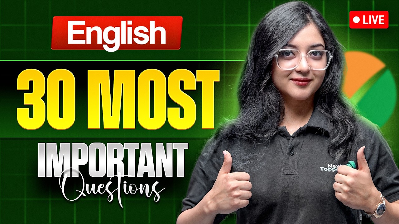 English: Top 30 Important Questions💯 | CUET 2026