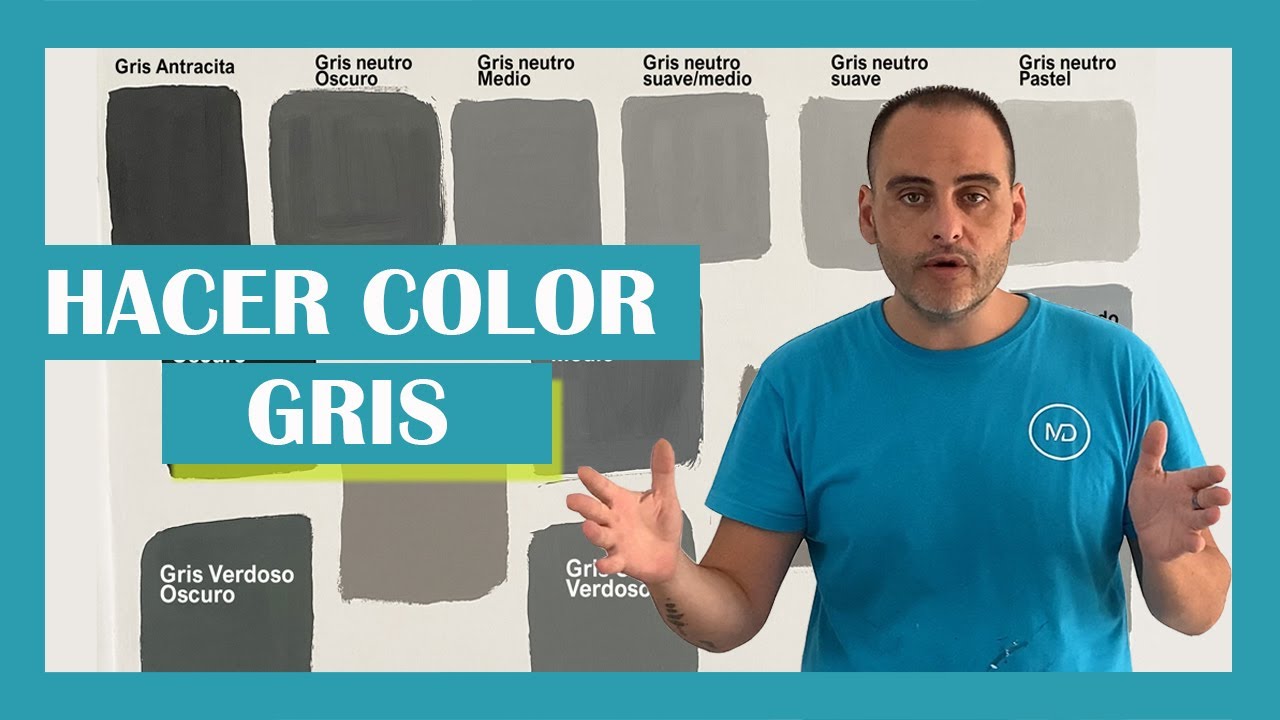 Cómo hacer el COLOR GRIS para PINTAR PAREDES paso a paso