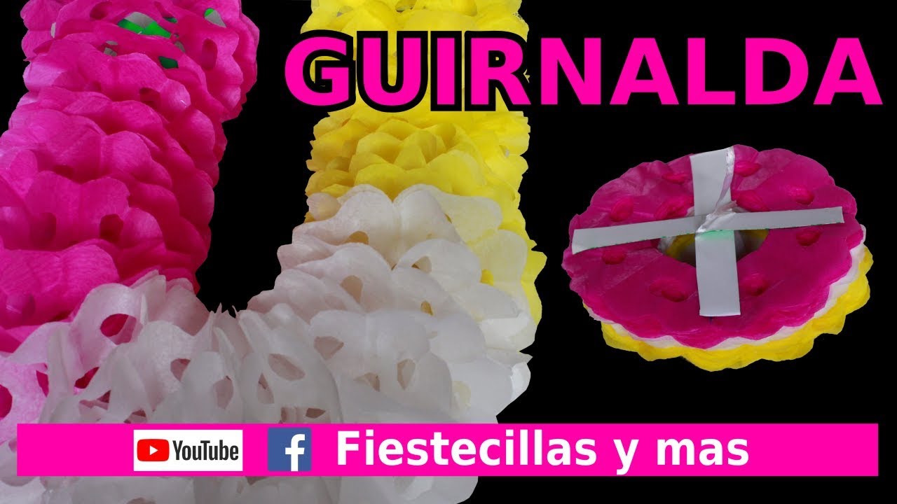 Guirnalda facil en papel china o seda