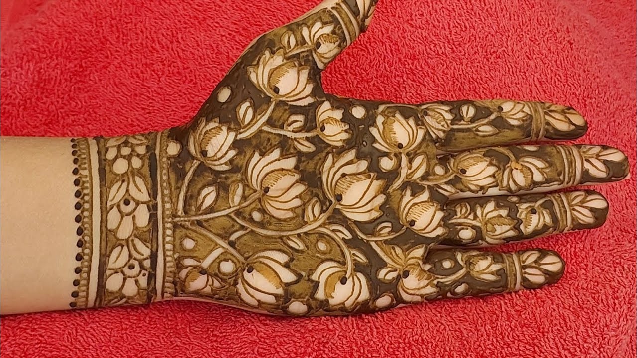 Very Easy Lotus flower mehndi design/ Vlral Latest Design/ Unique mehndi design/ #HennamehndiDream 