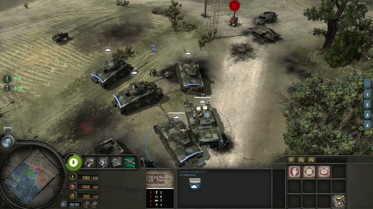 COH1.102, 9. Bourguébus: Marching Onward, Part 3, Expert, Full Objective, Company of Heroes 1