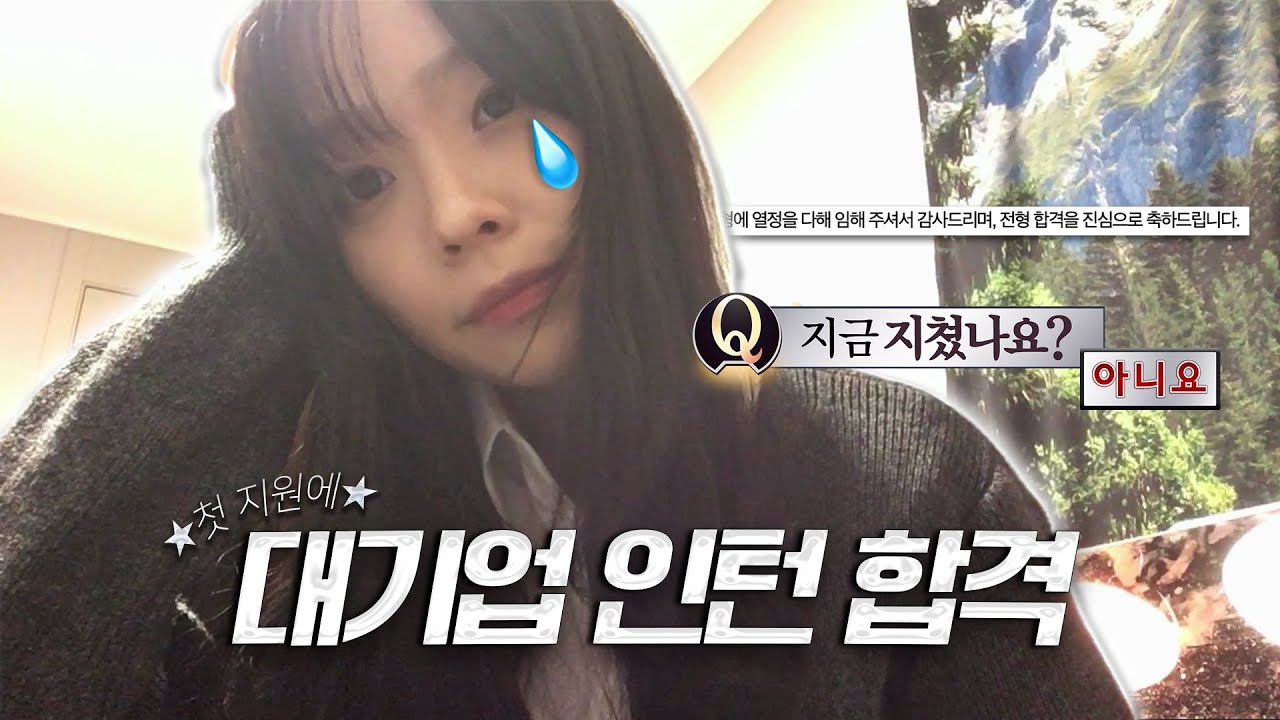 첫 지원에 대기업 인턴 합격? 🫣 자소서 작성부터 면접 후기👩🏻‍💻ㅣ취준생 브이로그ㅣ사전과제 PT까지.. 🙀💧
