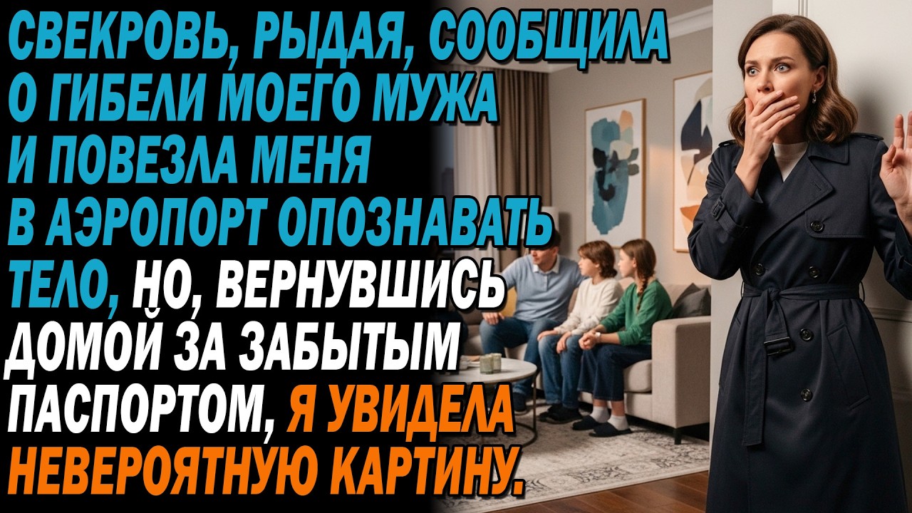😨Свекровь сообщила о гибели мужа и повезла меня в аэропорт,но,вернувшись за паспортом,я увидела шок