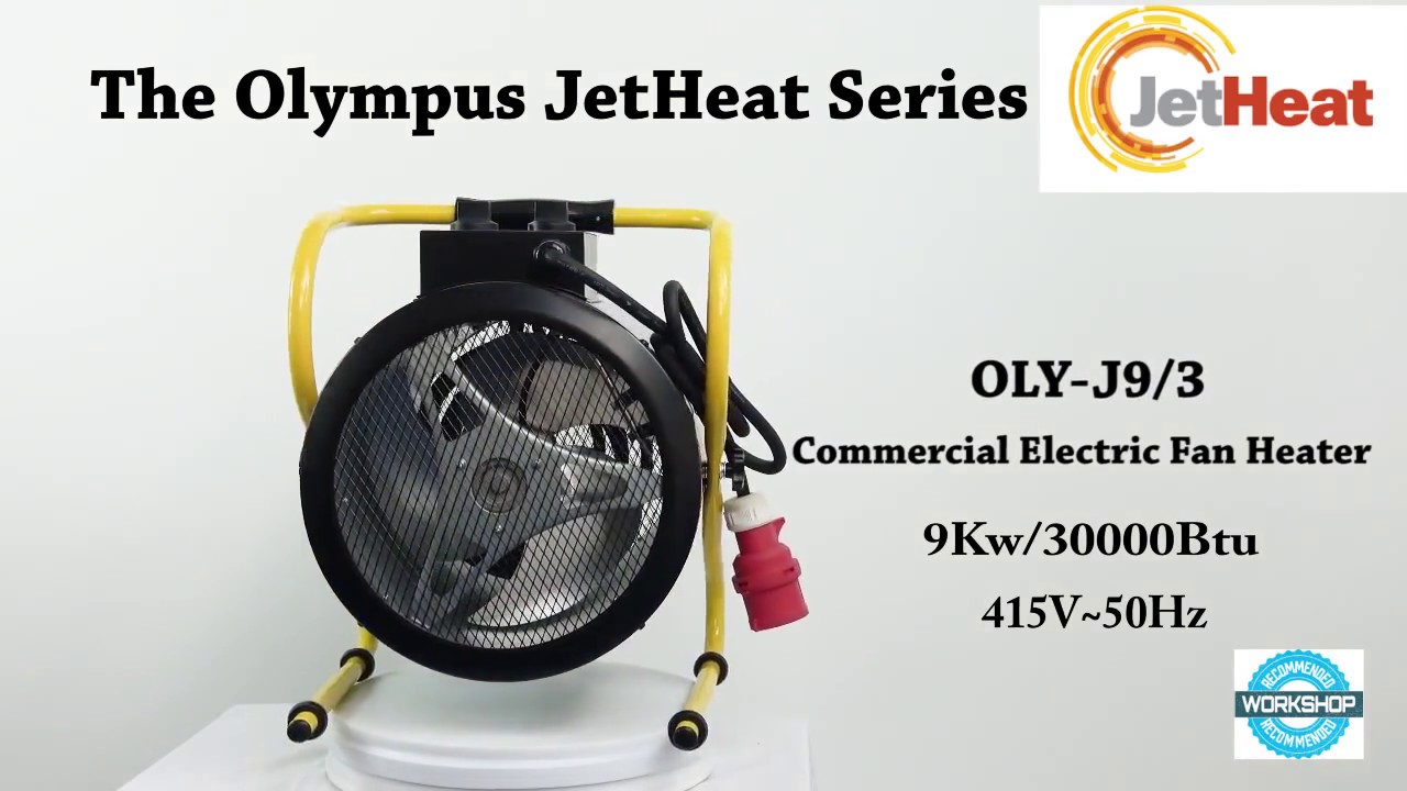 Olympus OLY-J9/3 Commercial / Industrial Electric Fan Heater (9Kw/30000Btu) Demo Video