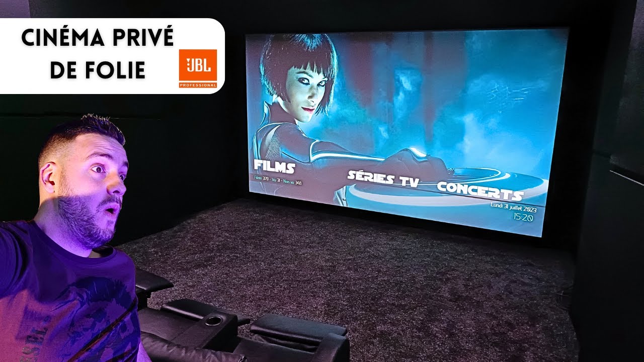 Cette SALLE HOME-CINÉMA est SENSATIONNELLE ! Système son JBL PRO.