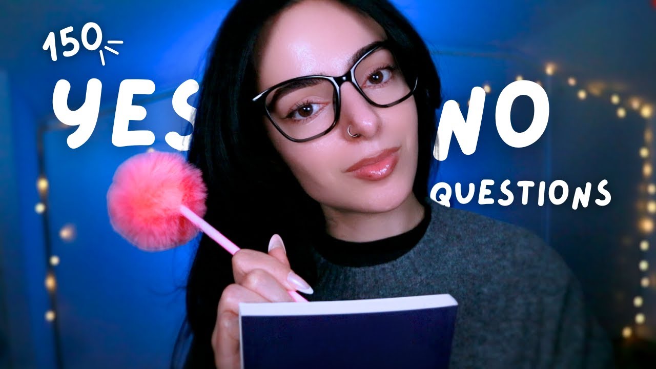 ASMR Asking You 150 Yes or No Questions ✨ & One-Word-Answer Questions ✨ (Low Light)