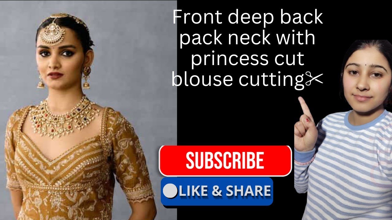 Easy desginer blouse cutting✂ drafting. Blouse cutting bhot asan trike se