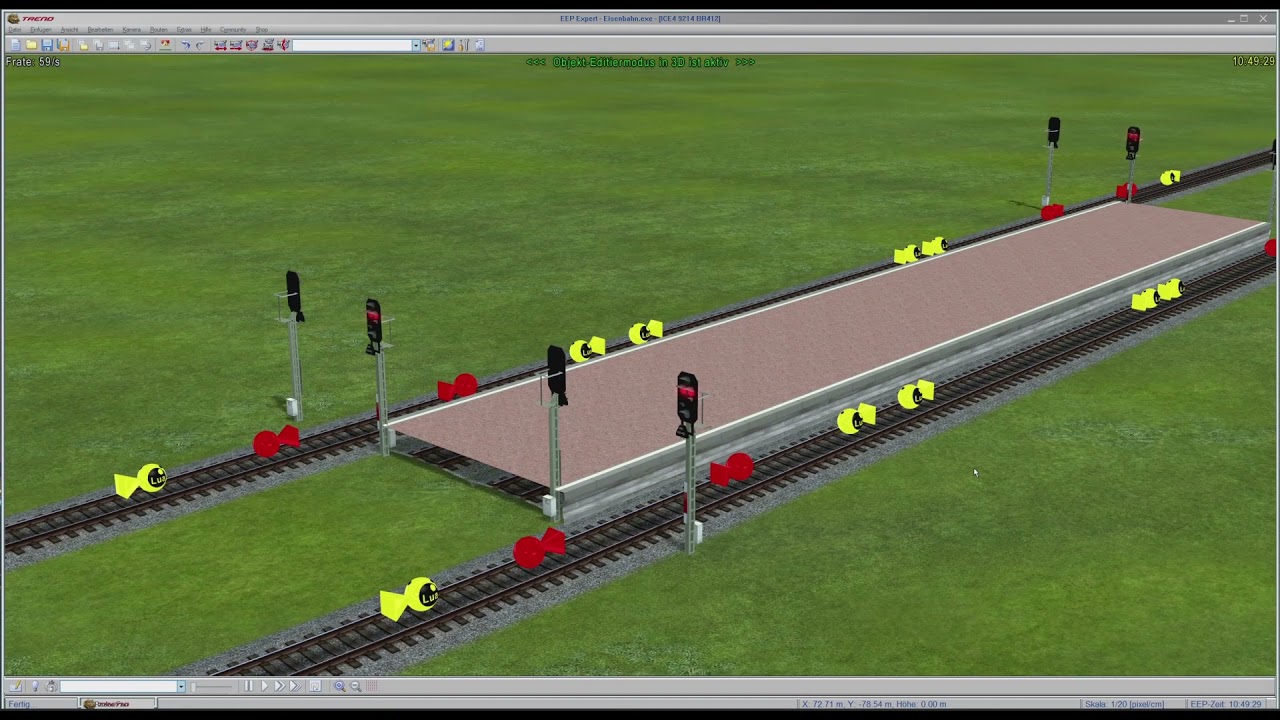 EEP Rollmaterial Türen öffnen und schließen am Bahnsteig mit Lua und 3 Kontaktpunkten