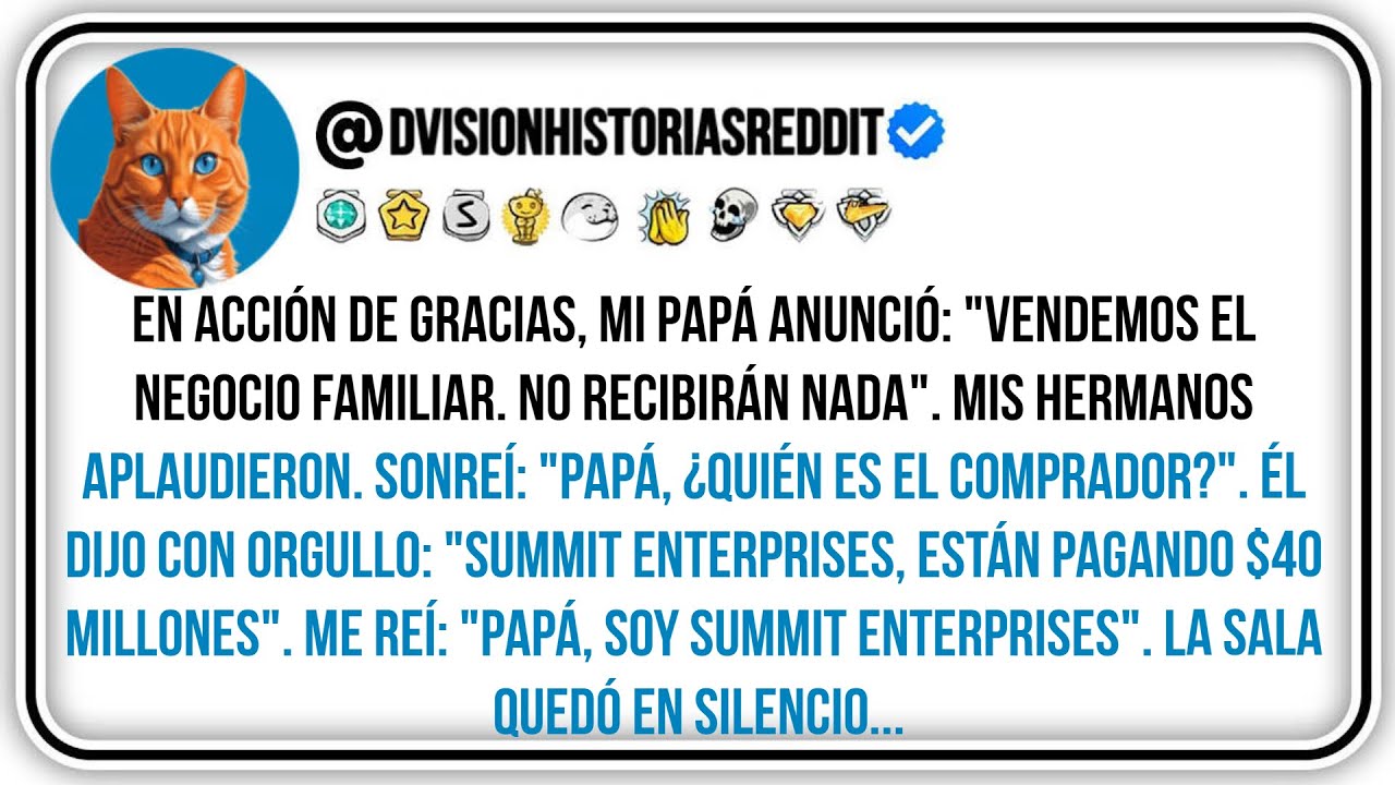 En Acción De Gracias, Mi Papá Anunció: 