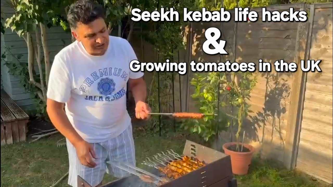 Seekh kebab life hacks and the progress of tomato plants. Urdu/Hindi 