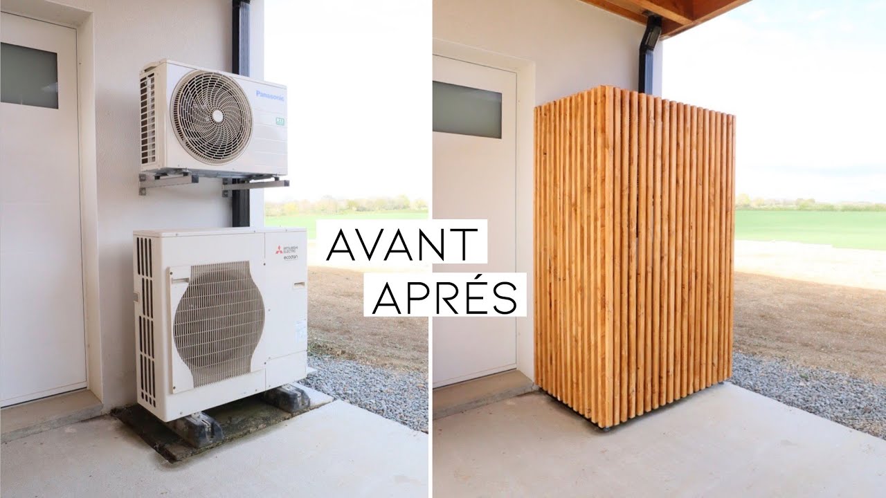 DIY - ON FABRIQUE UN COFFRAGE POUR CACHER LA POMPE À CHALEUR