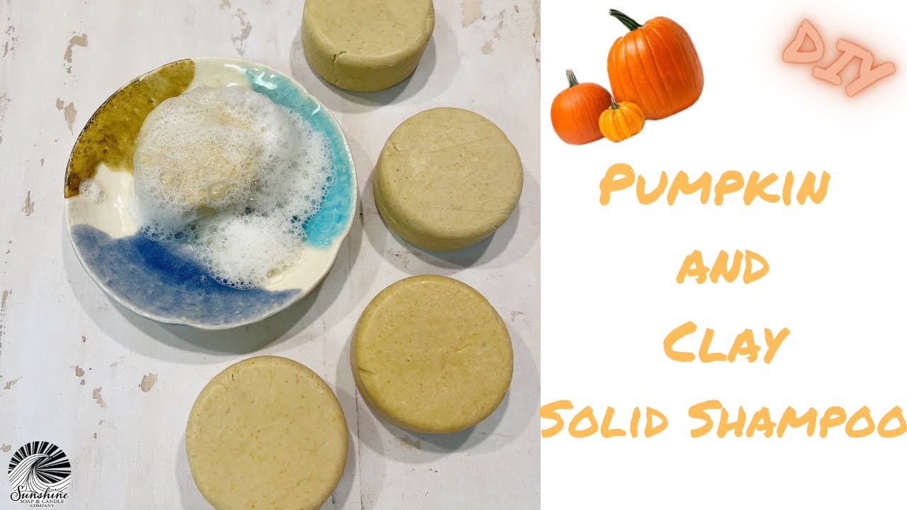 DIY Shampoo Bars for Hair Strength and Shine (Pumpkin & Clay Solid Shampoo) Sulfate Free Formula!