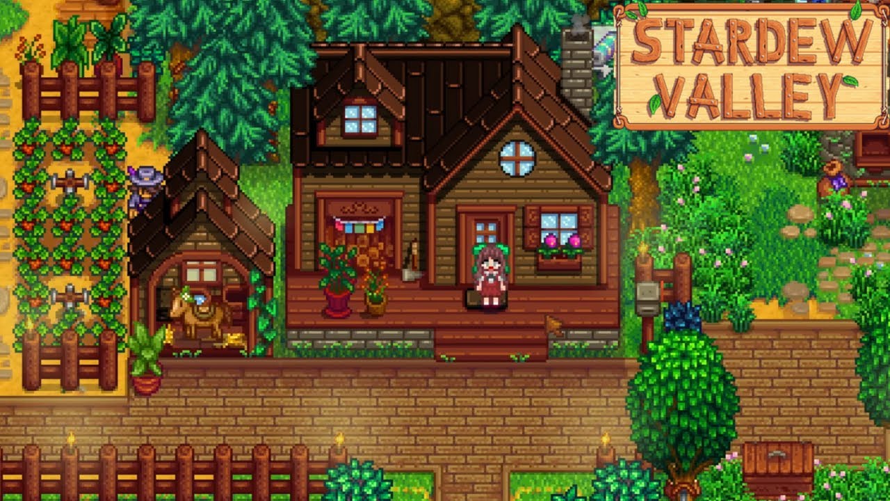 🌲Stardew valley 1.5 hilltop farm⛰+town tour (100% Perfection)✨