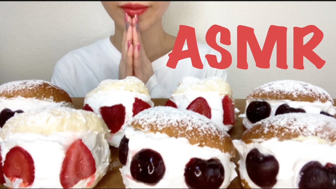【ASMR/咀嚼音】手作りマリトッツォを食べる【Eating Sounds】