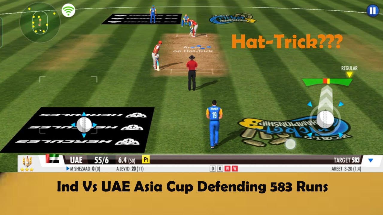 Hat-Trick?? IND vs UAE Asia Cup II Defending 585 Runs in WCC3 in Asia Cup || Araxe