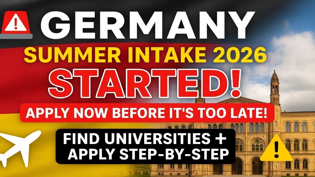 ⚠️ Don&rsquo;t Miss This Chance! Germany Summer Intake 2026 | Step-by-Step Guide