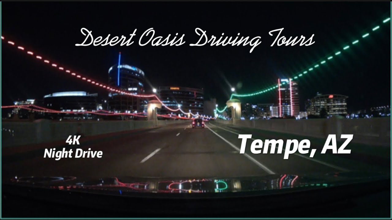 4K Roadscapes: Night Drive | Tempe, AZ