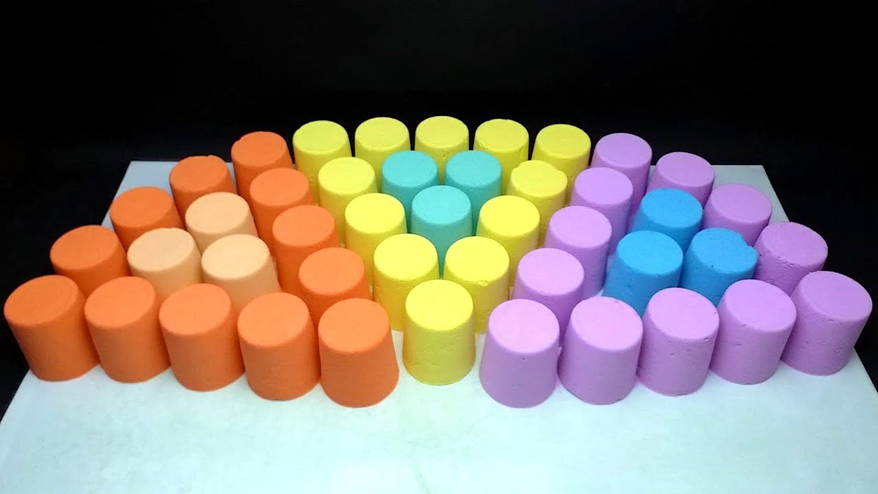 Very satisfying crushing baking soda asmr | pastel colors