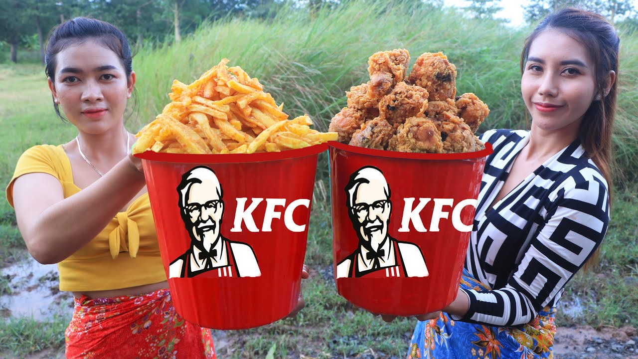 Wow cook a hug of chicken KFC and potato recipe - Amazing video
