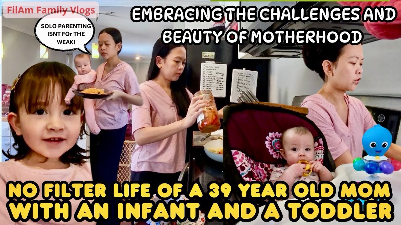 REALISTIC MORNING AS A MOM OF A TODDLER & INFANT+SOLO PARENTING STRUGGLE | Filipino American Couple