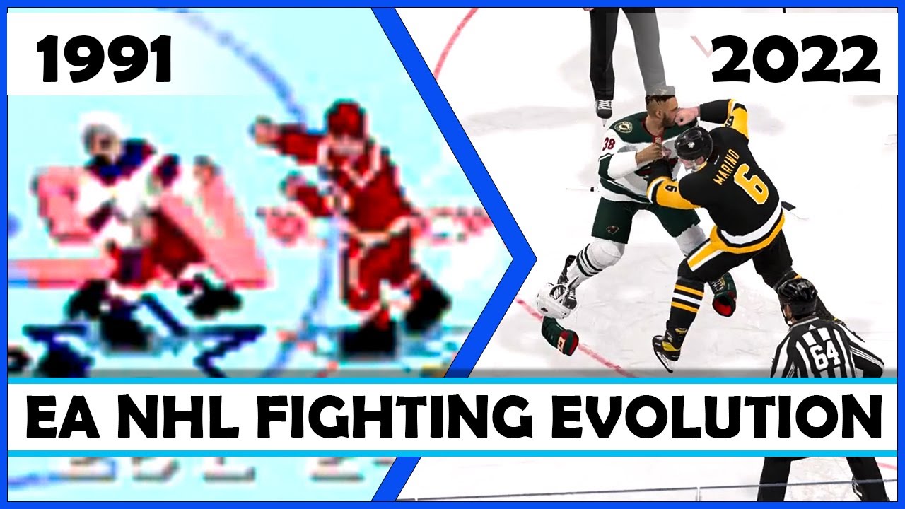 EA NHL fights evolution [1991 - 2022]
