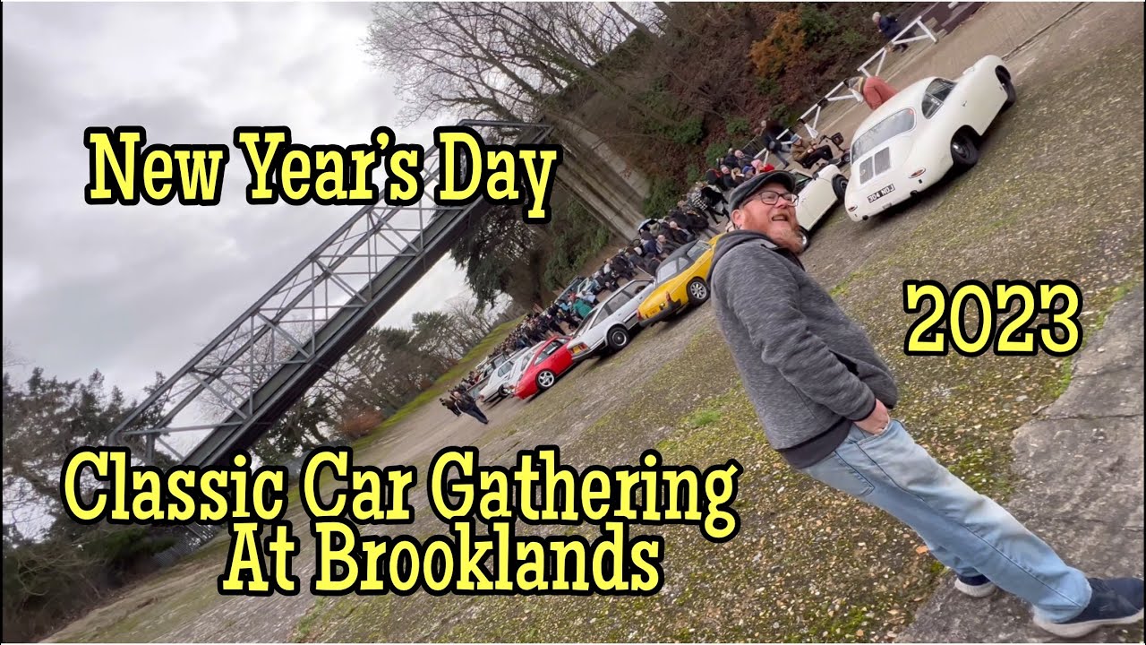 The 2023 New Year’s Day classic car Gathering at Brooklands motor museum