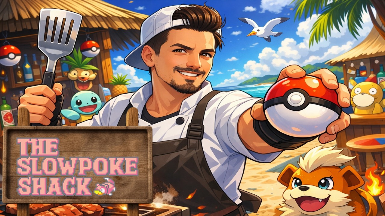 NUESTRO PROPIO CHIRINGUITO POKEMON EN LA PLAYA | POKEMON SLOWPOKE SHAK | DÍA 1