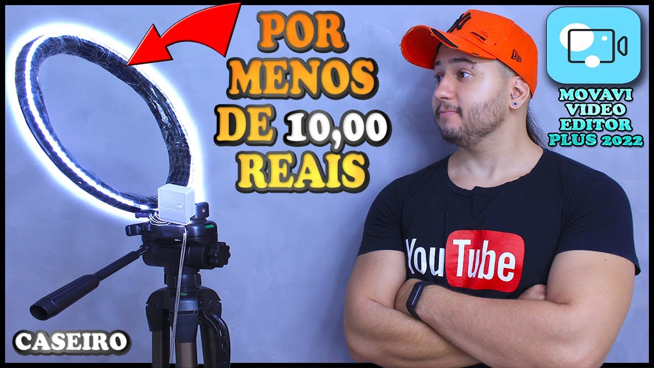 COMO FAZER UM RING LIGHT CASEIRO # E MOVAVI VIDEO EDITOR PLUS 2022