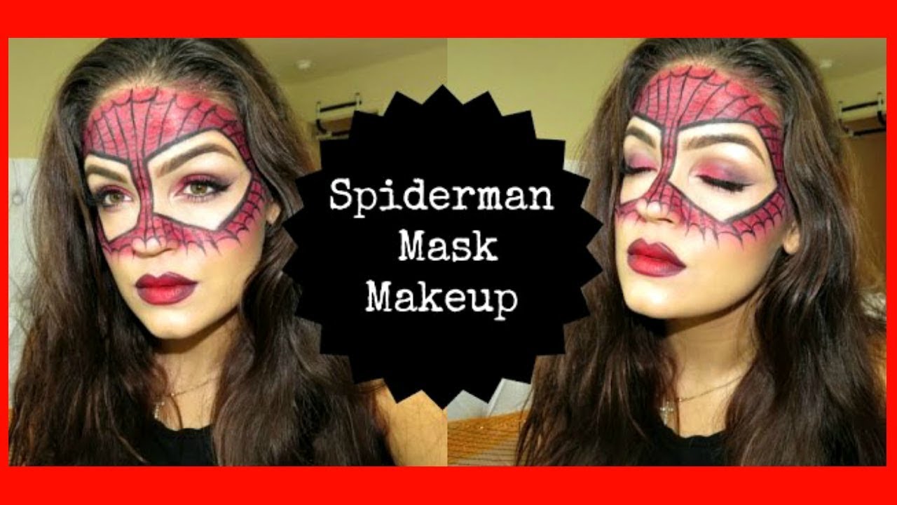 Spiderman Mask Makeup for Halloween