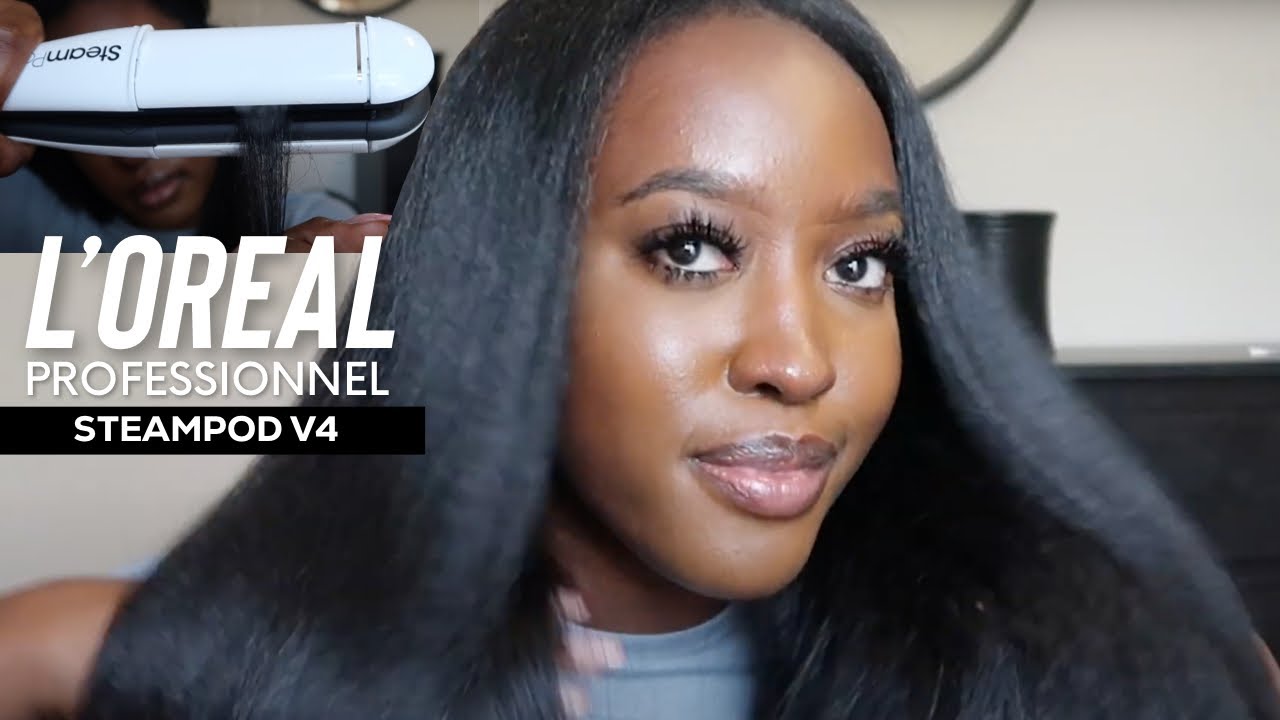 AD | I STRAIGHTENED MY TYPE 4 HAIR USING THE L’OREAL PROFESSIONNEL STEAMPOD V4 | YAAYAA