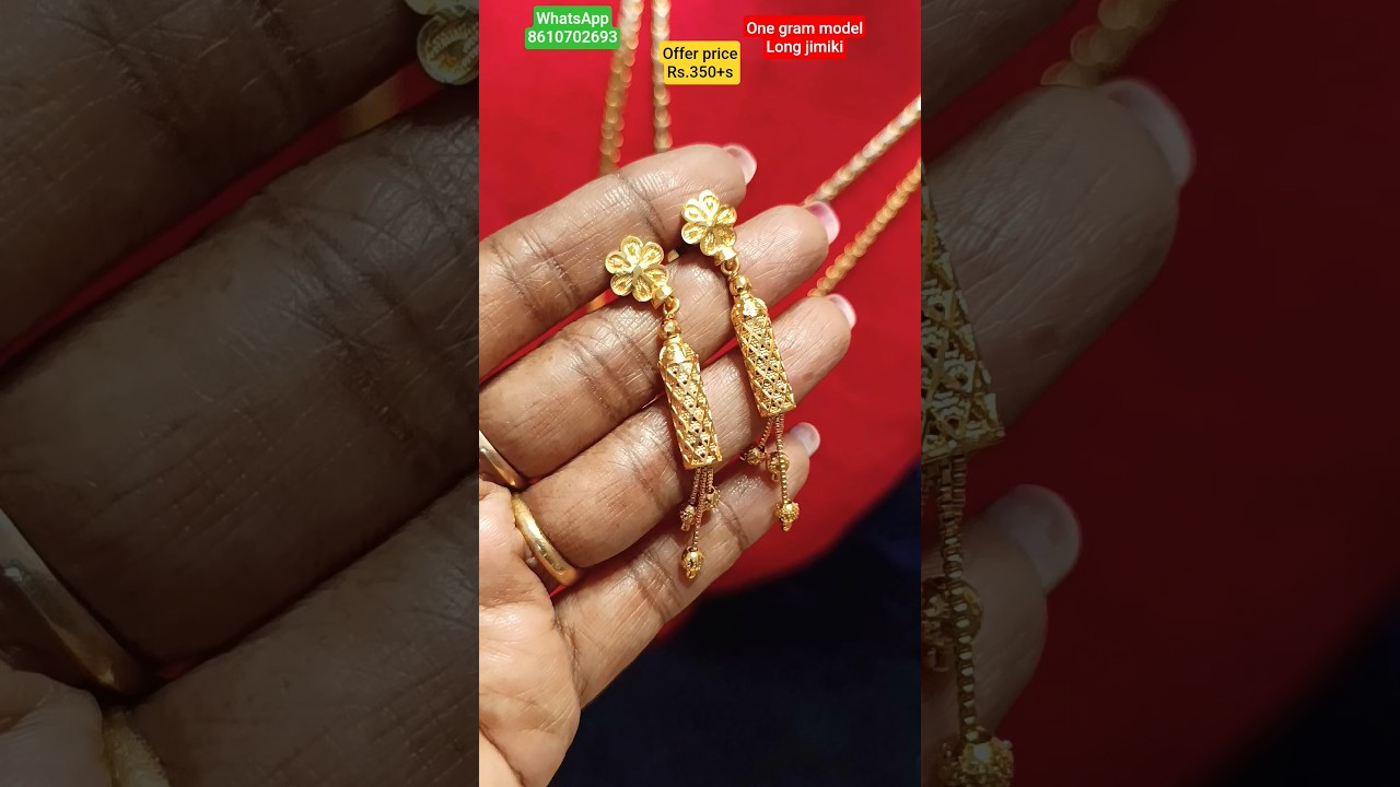 Impon long ஜிமிக்கி ஆஃபர் rs.350#onegram#trending#panchalogam#earings#jimiki#jewellery#onlineshoping