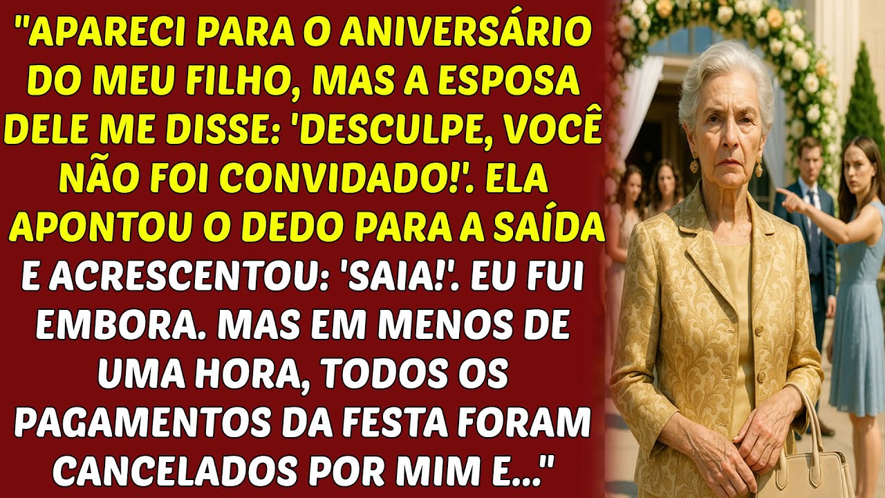 Eu fui ao aniversário do meu filho, mas a esposa dele me disse: 