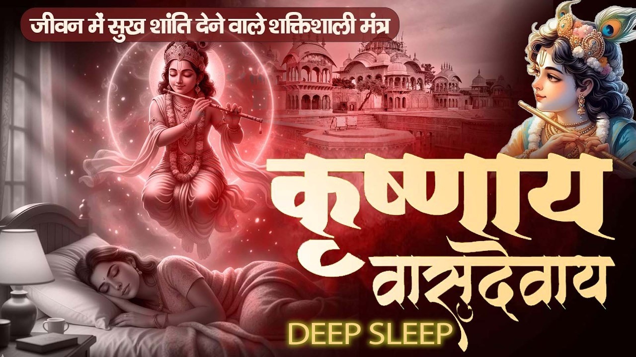 1 Hours कृष्ण मंत्र 108 बार | कृष्णाय वासुदेवाय | Krishnaya Vasudevaya | Powerful DEEP SLEEP