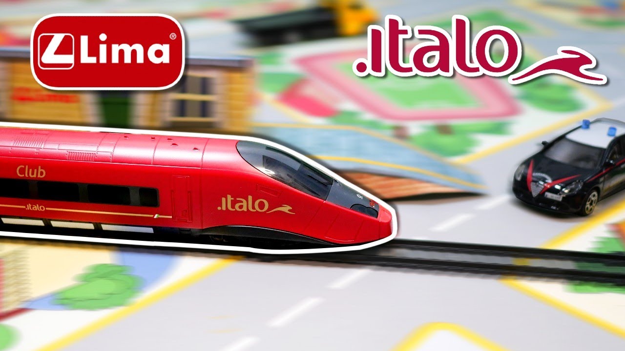 MODELLINO TRENO ITALO LIMA e ANNUNCIO REALISTICO STAZIONE!