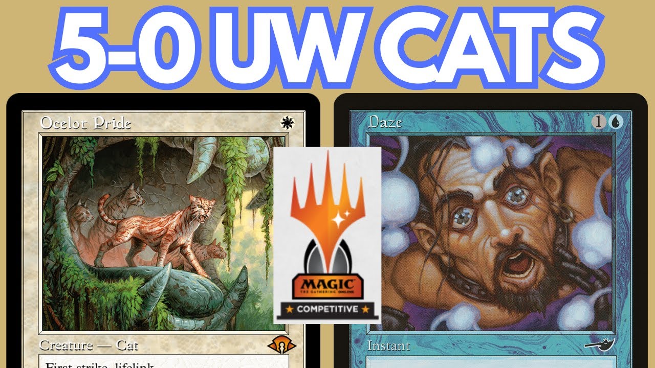 5-0 CAT TEMPO! Legacy UW Guide of Souls Ocelot Pride Aggro feat 4x Mockingbird. MTG League