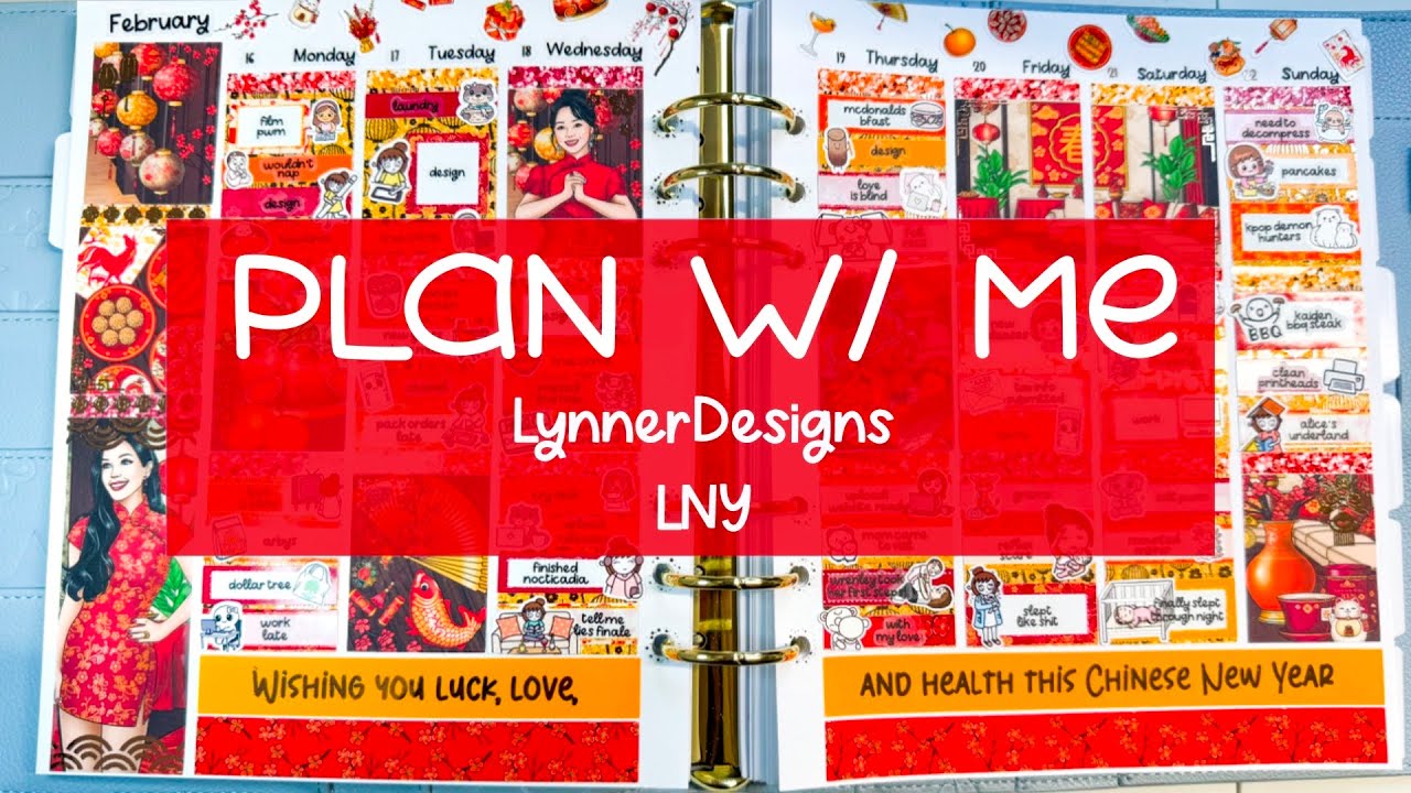 Memory Plan With Me / Lunar New Year / Vertical Planner / LynnerDesigns / Lynner Designs