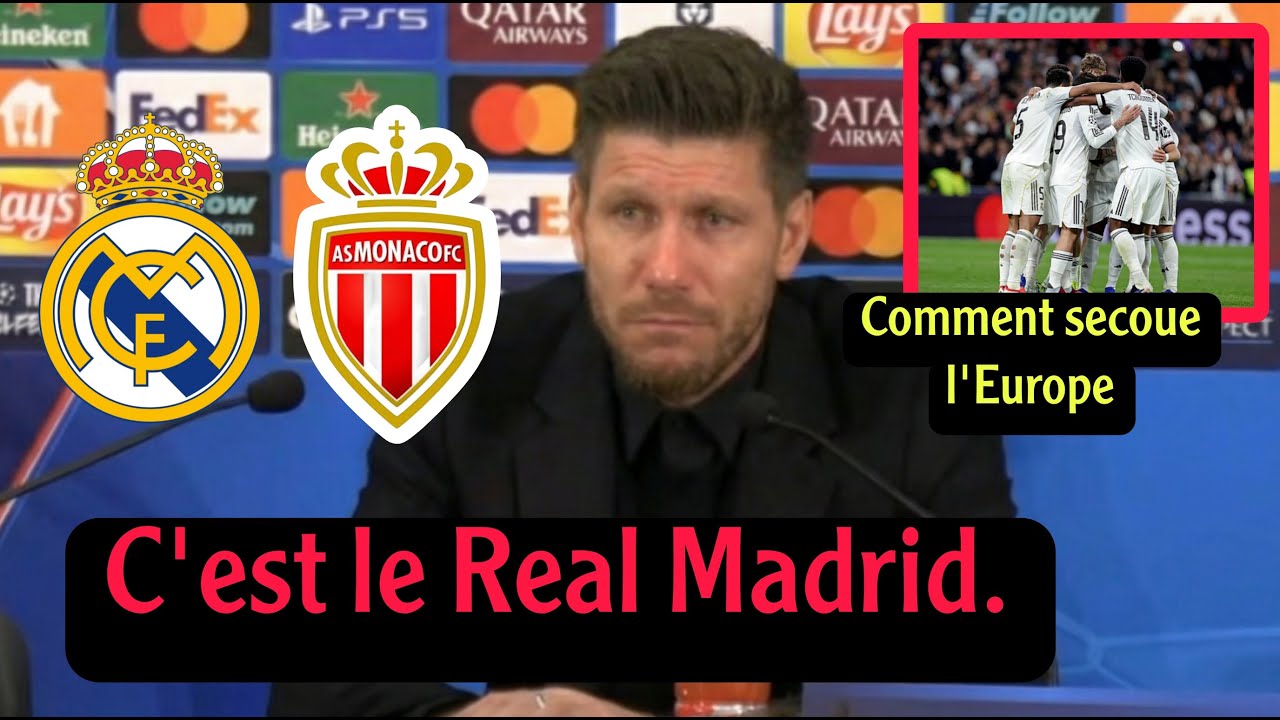 Déclaration inattendue de l'entraîneur de Monaco après la lourde défaite 6-1 face au Real Madrid