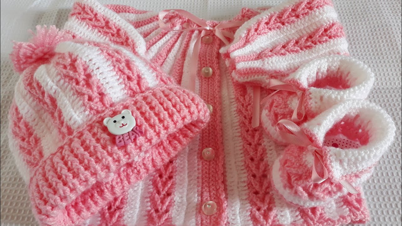 Conjunto de crochê para bebê RN/Passo a passo - Parte 2 - Touca e sapatinho