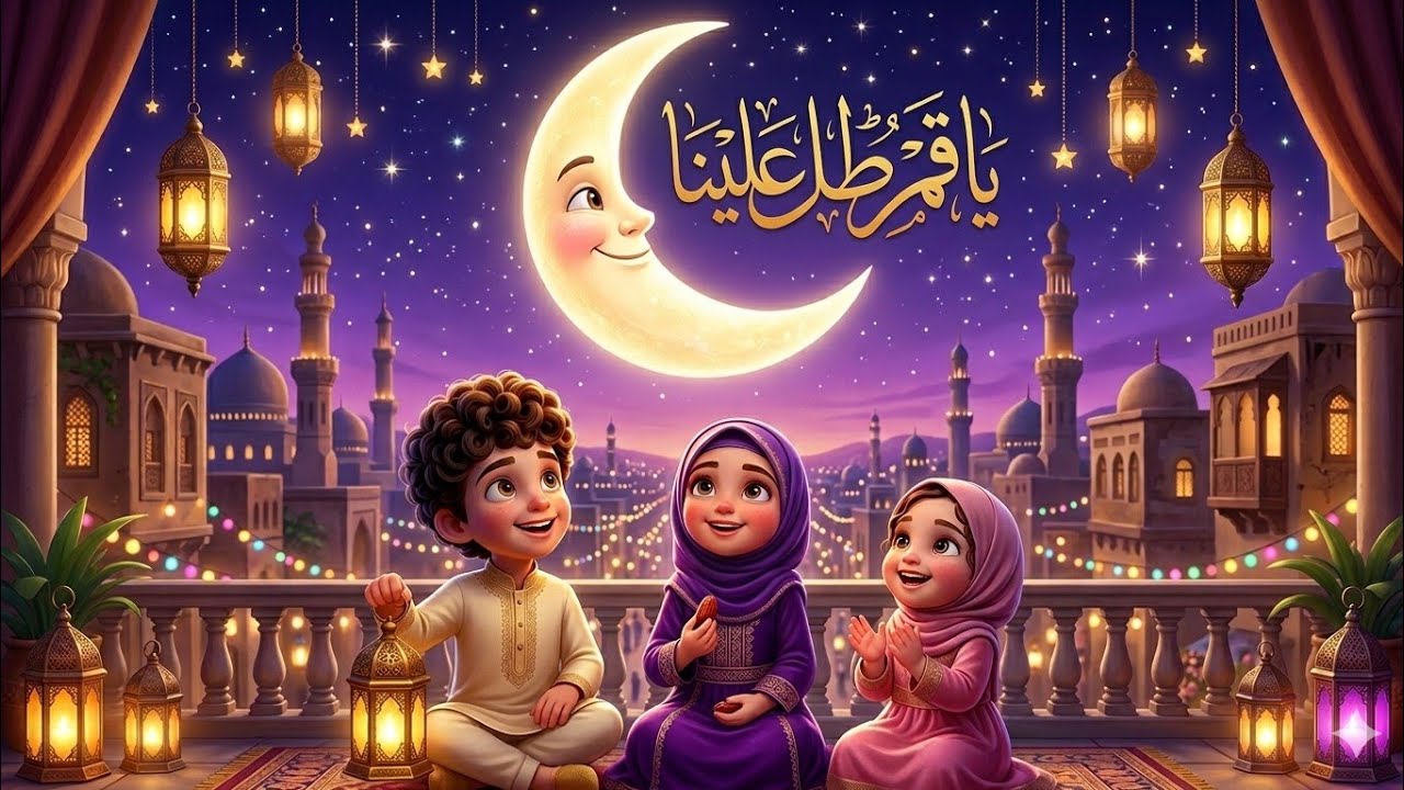 يا قمر طل علينا | Ramadan Moon | عالم فراس ولينه وميس | أغنية رمضان للأطفال