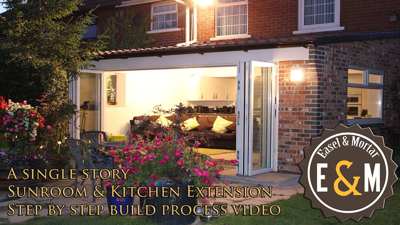 Easel & Mortar Sunroom and Kitchen Extension with Bi-fold doors