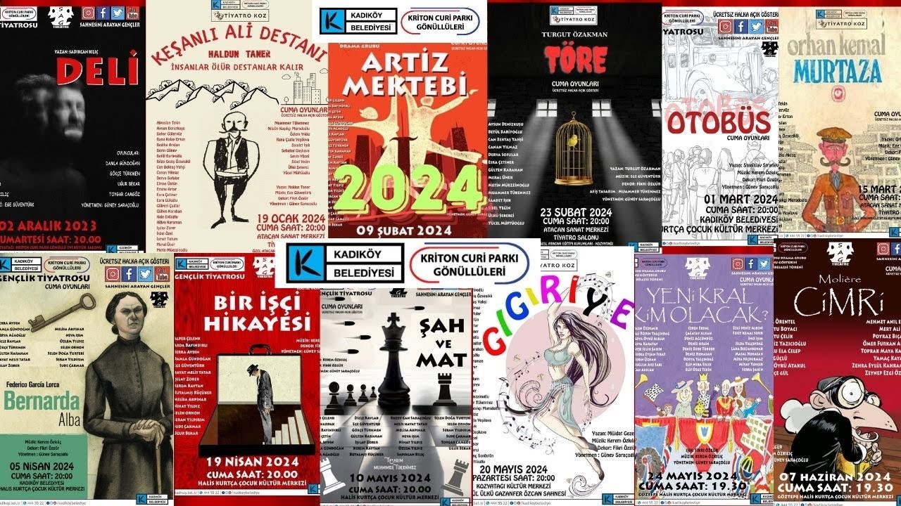 TİYATRO  KOZ  2024 SEZON OYUNLARI kurgu Muammer Tükenmez