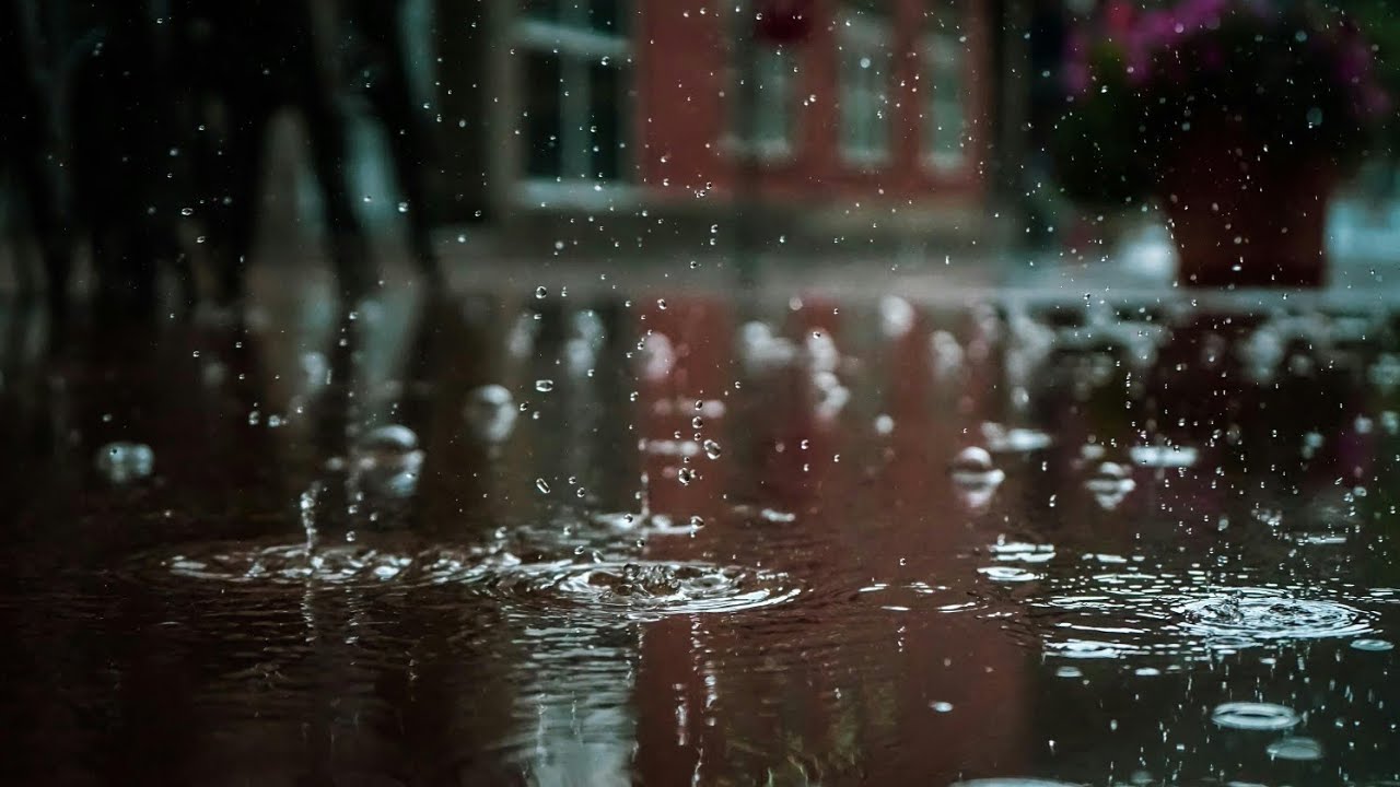 Heavy Rain with Dripping Sounds 🌧️ | Black Screen | 1 Hour