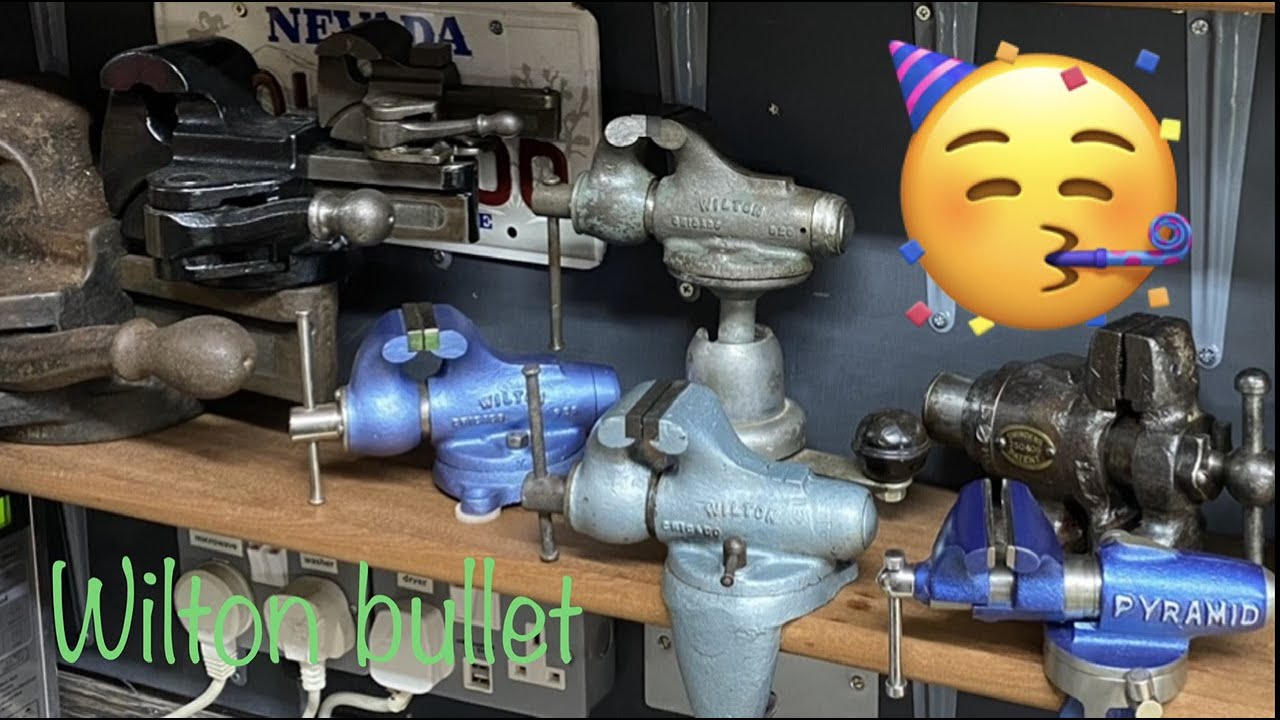 2 inch Baby  Wilton bullet Vise with clamp base, plus other old tools